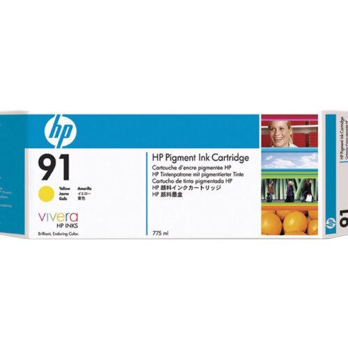 HP 91 original Ink cartridge C9469A yellow standard capacity 775ml 1-pack with Vivera Ink cartridge