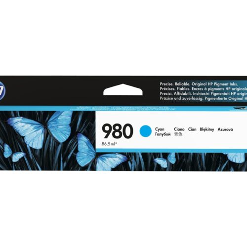 HP 980A original Ink cartridge D8J07A cyan standard capacity 86.5ml 6.600 pages 1-pack Office jet Enterprise