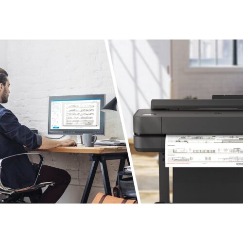 HP DesignJet T650 24p LFP 2025 Colour Ink-Jet Roll A1 61.0cmx91.4 m 2400x1200dpi 0.43 min/page USB LAN Wi-Fi Cutter