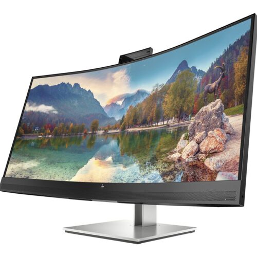 HP Écran de conférence incurvé E34m G4 avec webcam 5Mpx 34p WQHD 3440×1440 HDMI USB-C USB hub DisplayPort
