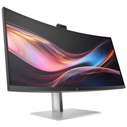 HP Écran de conférence incurvé WQHD HP Series 7 Pro 734pm avec webcam IA 5 Mpx HDR 34p WQHD 3440×1440 HDMI USB-C Disp