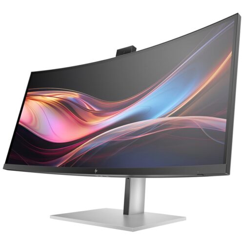 HP Écran de conférence incurvé WQHD HP Series 7 Pro 734pm avec webcam IA 5 Mpx HDR 34p WQHD 3440×1440 HDMI USB-C Disp