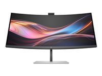 HP Écran de conférence incurvé WQHD HP Series 7 Pro 734pm avec webcam IA 5 Mpx HDR 34p WQHD 3440×1440 HDMI USB-C Disp