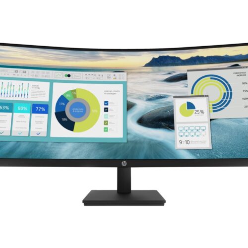 HP Écran incurvé P34hc G4 WQHD 34p WQHD 3440×1440 HDMI USB-C USB port USB hub DisplayPort