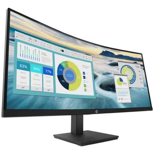 HP Écran incurvé P34hc G4 WQHD 34p WQHD 3440×1440 HDMI USB-C USB port USB hub DisplayPort