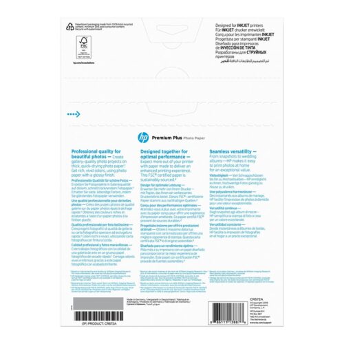 HP original CR672A Premium Plus Glossy Photo Paper CR672A white 300g/m2 A4 20 sheets 1-pack
