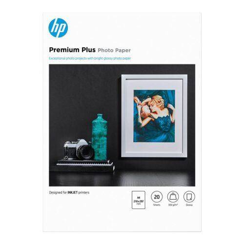 HP original CR672A Premium Plus Glossy Photo Paper CR672A white 300g/m2 A4 20 sheets 1-pack