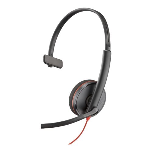 HP Poly Blackwire 3210 Monaural USB-C Headset +USB-C/A Adapter
