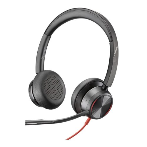 HP Poly Blackwire 8225 Stereo Microsoft Teams Certified USB-C Headset +USB-C/A Adapter