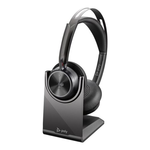 HP Poly Voyager Focus 2 Microsoft Teams Certified USB-C-C Headset +USB-C/A Adapter + Charging Stand No localization