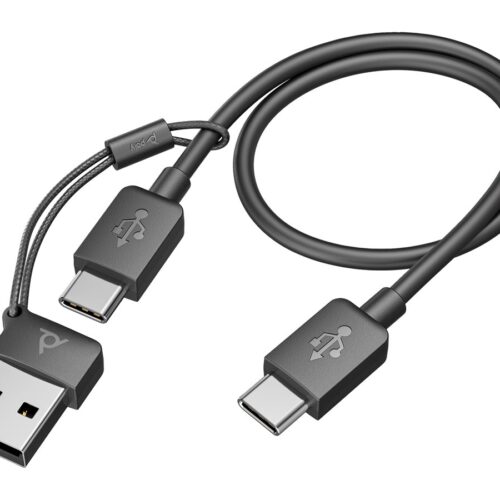 HP Poly Voyager Focus 2 USB-C-C Headset +USB-C/A Adapter +Charging Stand