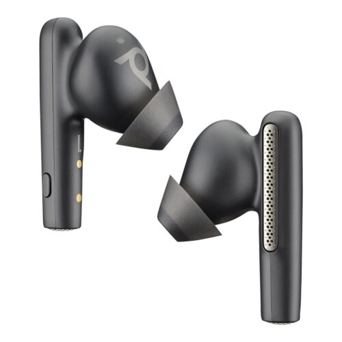 HP Poly Voyager Free 60+ UC Carbon Black Earbuds +BT700 USB-C Adapter +Touchscreen Charge Case