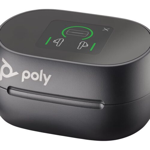 HP Poly Voyager Free 60+ UC M Carbon Black Earbuds +BT700 USB-C Adapter +Touchscreen Charge Case
