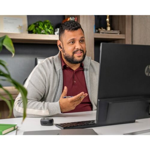 HP Poly Voyager Free 60+ UC M Carbon Black Earbuds +BT700 USB-C Adapter +Touchscreen Charge Case