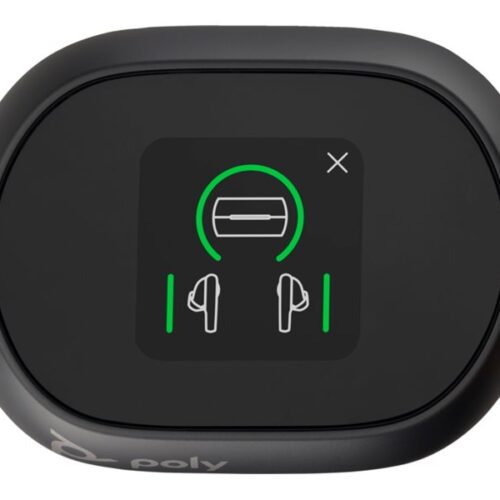 HP Poly Voyager Free 60+ UC M Carbon Black Earbuds +BT700 USB-C Adapter +Touchscreen Charge Case
