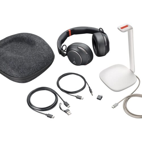 HP Poly Voyager Surround 85 UC Microsoft Teams Certified USB-C Headset +USB-C/A Adapter +Charging Stand
