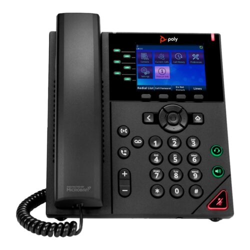 HP Poly VVX 350 6-Line IP Phone and PoE-enabled