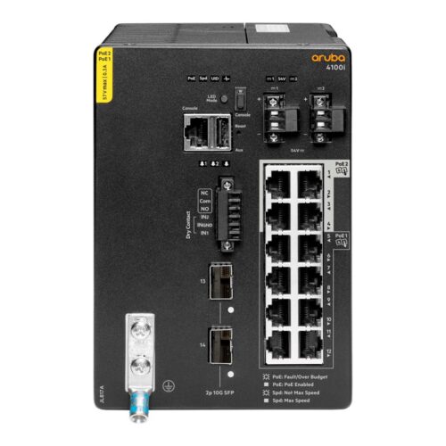 HPE Aruba 4100i Switch 12G 8 Port Class 4 PoE and 4 Port Class 6 PoE 2 SFP+ Layer 2 Web GUI CLI NetEdit REST APIs