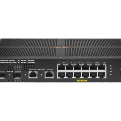 HPE Aruba 6100 12G Class4 PoE 2G/2SFP+ 139W Switch