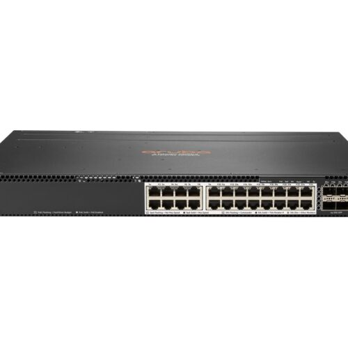 HPE Aruba 6300M Switch 24 Port Smart Rate 1/2.5/5GbE Class 6 PoE and 4 Port SFP56 Layer 3 Stackable 1U CX Mobile App NetEdit