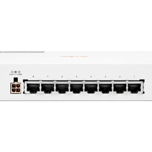 HPE Networking Instant On 1430 8G Class4 PoE 64W Switch Commutateur non géré 8 x 10/100/1000 PoE Class 4 de bureau