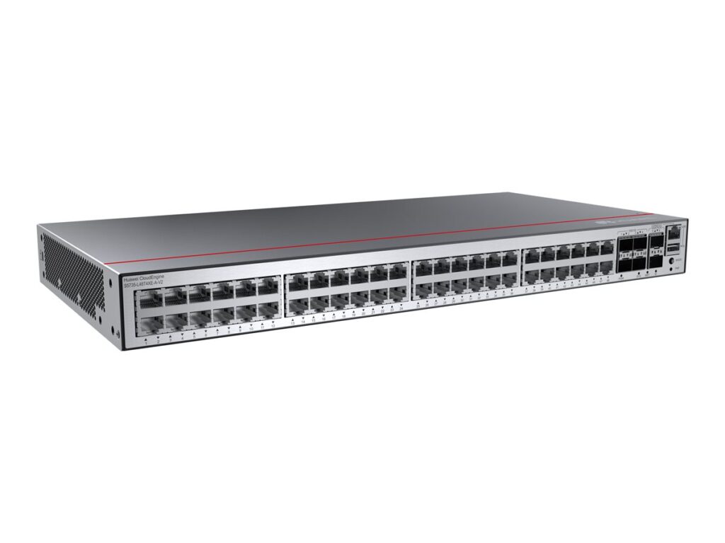 HUAWEI S5735-L48T4XE-A-V2 48×10/100/1000BASE-T Ports 4x10GE SFP+ Ports 2x12GE Stack Ports AC Power