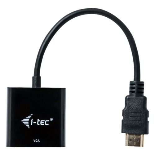 I-TEC Adapter HDMI to VGA resolution Full-HD 1920×1080/60Hz Cable 15cm gilded HDMI-connector