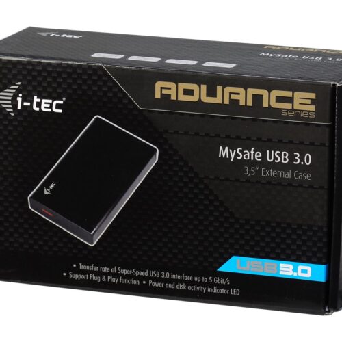I-TEC MYSAFE Advanced 3.5 p USB 3.0 External aluminium case for SATA I/I/III and SSD discs