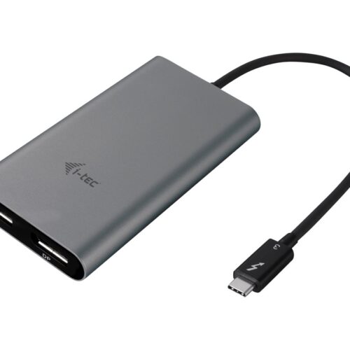 I-TEC THUNDERBOLT3 Dual DP Video Adapter for Thunderbolt3 MacOS and Windows supports 1x5K 60Hz Monitor or 2x4K 60Hz Monitor