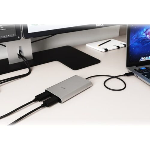 I-TEC THUNDERBOLT3 Dual DP Video Adapter for Thunderbolt3 MacOS and Windows supports 1x5K 60Hz Monitor or 2x4K 60Hz Monitor