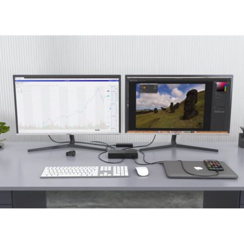 I-TEC Thunderbolt3/USB-C Dual DisplayPort 4K Docking Station 2xDP 1xGLAN 1xUSB 3.1 2xUSB 3.0 2xUSB-C Data 1xAutio/Mic 85W PD KL