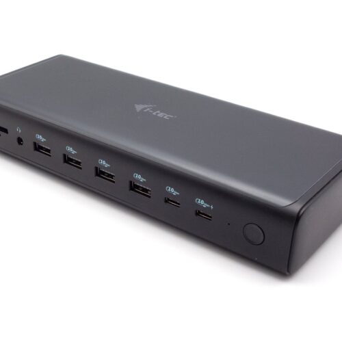 I-TEC Universal 6x 4K Display DS 6x4K 2xDP 2xHDMI 2xUSB-C 1xGLAN 2xUSB-C Gen.2 4xUSB 3.2 1xAudio/Mic Jack 1xSD/microSD Kl PD 140W KL