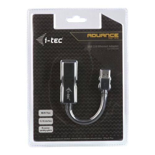 I-TEC USB 2.0 Advance 10/100 Fast Ethernet LAN Network Adapter USB 2.0 to RJ45 LED for Tablets Ultrabooks Notebooks