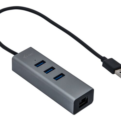 I-TEC USB 3.0 Metal 3-Port HUB with Gigabit Ethernet Adapter 1xUSB 3.0 to RJ-45 3xUSB 3.0 Port LED