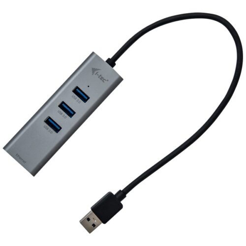 I-TEC USB 3.0 Metal 3-Port HUB with Gigabit Ethernet Adapter 1xUSB 3.0 to RJ-45 3xUSB 3.0 Port LED