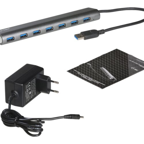 I-TEC USB 3.0 Metal Charging HUB 7 Port with power adaptor 7xUSB charging port. For Tablets Notebooks Ultrabooks PC