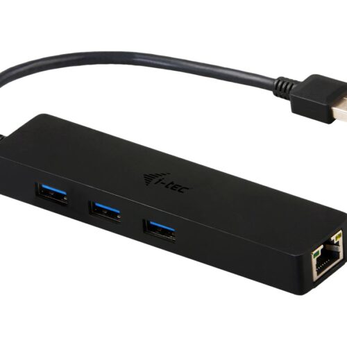 I-TEC USB 3.0 Slim HUB 3 Port with Gigabit Ethernet Adapter ideal for Notebook Ultrabook Tablet PC support Win und Mac OS