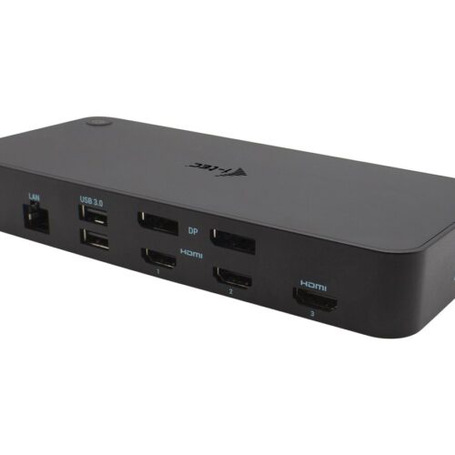 I-TEC USB 3.0/USB-C/Thunderbolt 3x 4K Docking Station 3xHDMI 2xDP GLAN 2xUSB-C 2xUSB 3.0 3.5mm Combo Audio/Mic PD 100W