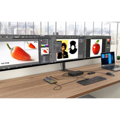 I-TEC USB 3.0/USB-C/Thunderbolt 3x 4K Docking Station 3xHDMI 2xDP GLAN 2xUSB-C 2xUSB 3.0 3.5mm Combo Audio/Mic PD 100W