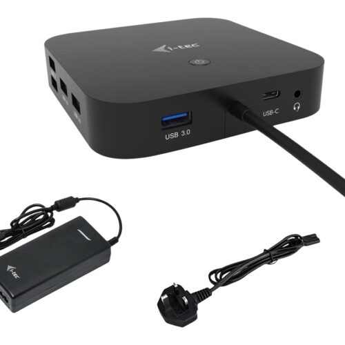 I-TEC USB-C Dual Display MST DS 1xDP 1xHDMI 1xGLAN 3xUSB 3.0 2xUSB 2.0 1xUSB-C-Datei 1xAudio/Mic Jack 1x100W USB-C PD+Charger 112W