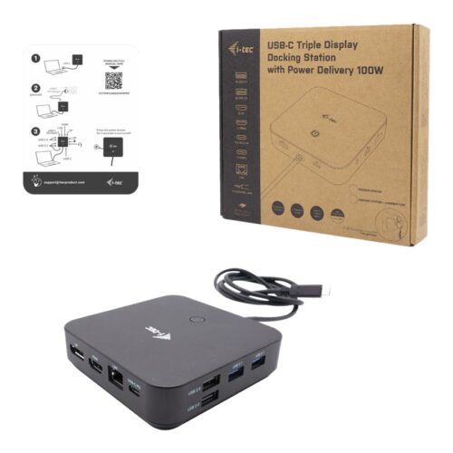 I-TEC USB-C HDMI Dual DP Docking Station with Power Delivery 100 W