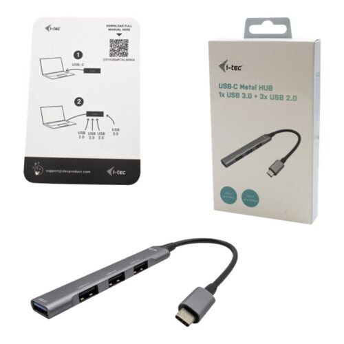 I-TEC USB-C Metal HUB 1x USB 3.0 3x USB 2.0 without power adapter