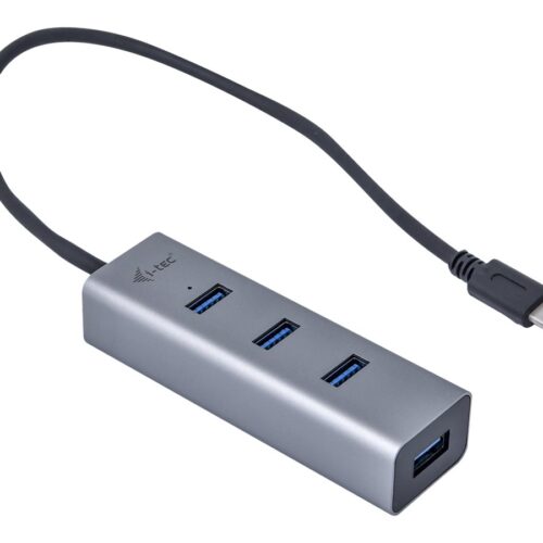 I-TEC USB C Metal HUB 4 Port without power adapter ideal for Notebook Tablet PC supports Win Mac OS compatible with Thunderbolt 3