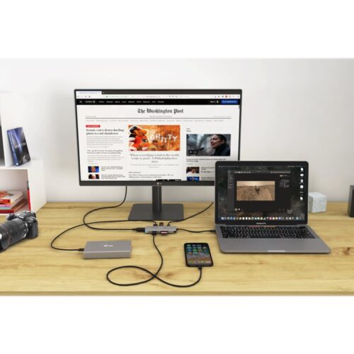 I-TEC USB C Metal Nano Docking Station 1xHDMI 4K 1xSD Cardreader 1xmicroSDCardreader 3xUSB 3.0 Port 1xUSB-C PD sans alimentation