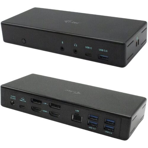I-TEC USB-C Quattro Display Docking Station 2xDP 2xHDMI 1xGLAN 5xUSB 3.0 1xUSB-C-Data 1xAudio 1xMic 85W PD KL