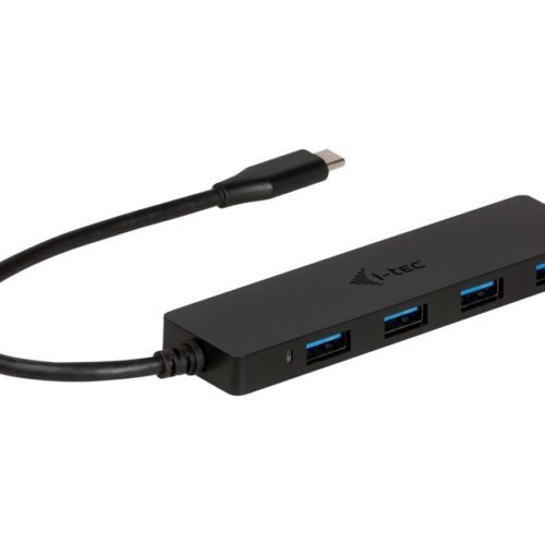 I-TEC USB C Slim Passive HUB 4 Port without power adapter for Notebook Tablet PC supports Win Mac OS compatible with Thunderbolt