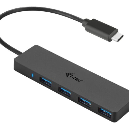 I-TEC USB C Slim Passive HUB 4 Port without power adapter for Notebook Tablet PC supports Win Mac OS compatible with Thunderbolt