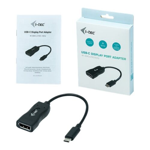I-TEC USB C to Display Port Adapter 1xDP 4K 60Hz Ultra HD compatible with Thunderbolt 3