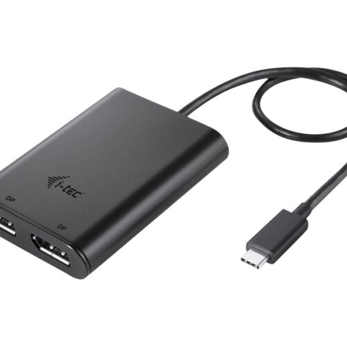 I-TEC USB C to Dual DisplayPort VideoAdapter 2xDisplayPort 4K Ultra HD compatible with Thunderbolt 3