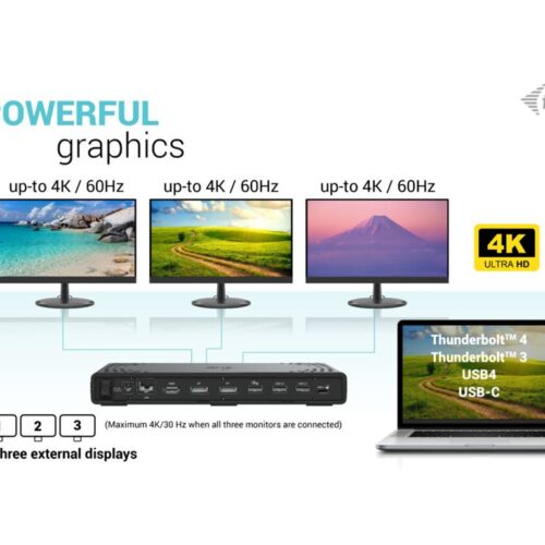 I-TEC USB-C Triple Display DS Gen2 2xDP 1xHDMI 1xGLAN 1xUSB 3.2 Gen2 2xUSB 3.2 Gen1 2xUSB-C Gen2 2xUSB 2.0 1xAudio/Mic PD100W